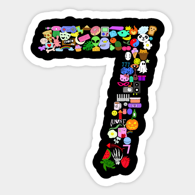 Seven Sticker by Happydesign07